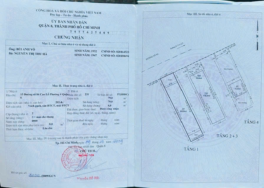 Chính Chủ Cần Bán Nhà Mặt Tiền Tại Phường 4, Quận 8, Tp Hcm