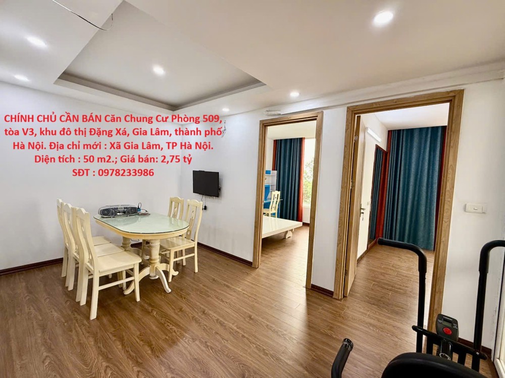Chính Chủ Cần Bán Căn Chung Cư Phòng 509, Tòa V3, Khu Đô Thị Đặng Xá, Gia Lâm, Thành Phố Hà Nội