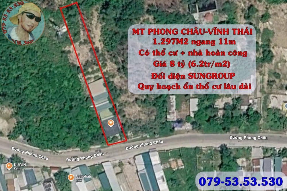 Mặt Tiền Phong Châu Tp Nha Trang 6.2Tr/m2 Có Thổ Cư, Có Nhà Hoàn Công, Có Quán Cf Ngang 11M Giá