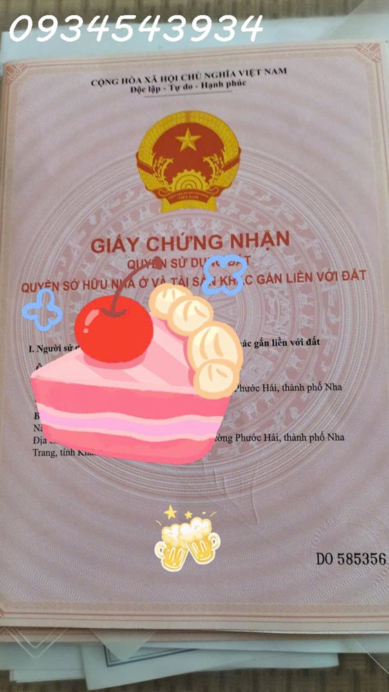 Bán Nhà 2 Tầng Mặt Tiền Đường B6 - Khu Tđc Vcn Phước Hải, Nha Trang