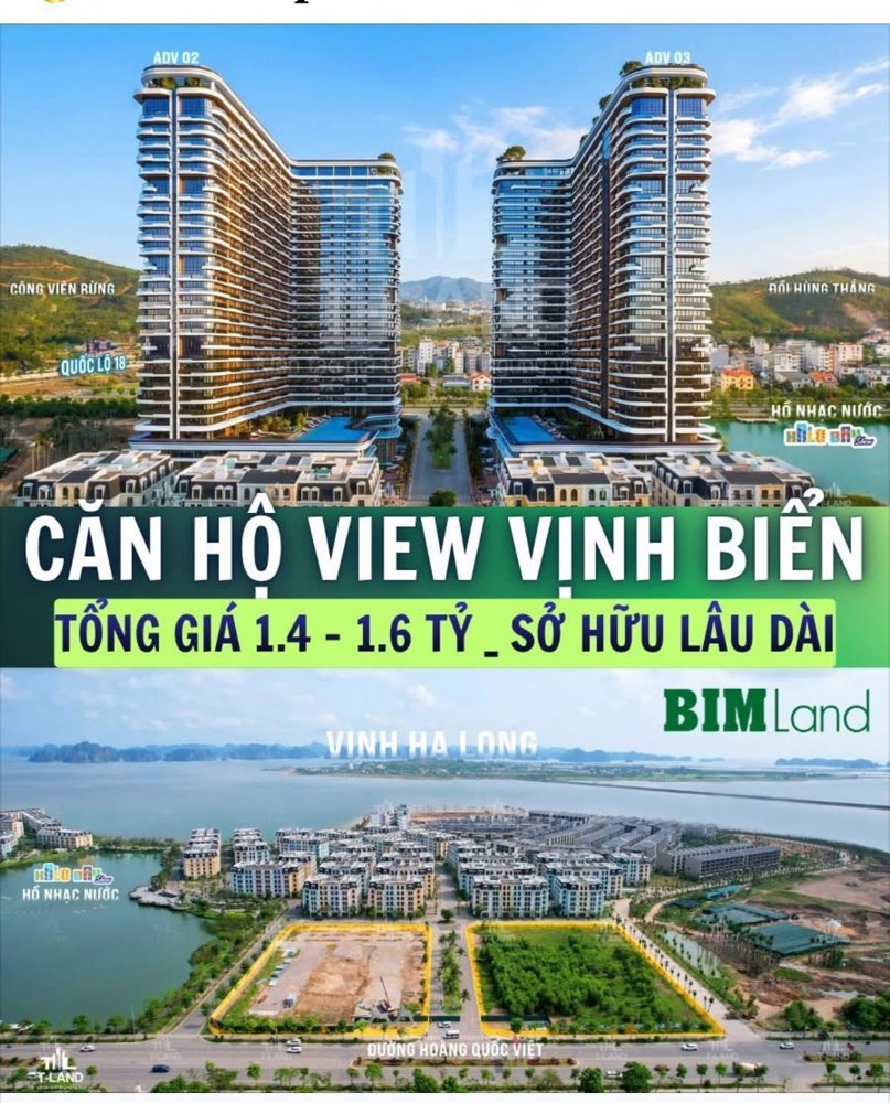 Mở Khóa Căn Hộ Dịch Vụ Sở Hữu Lâu Dài Duy Nhất Tại Hạ Long Với Vố Chỉỉ 350Tr Mua Đứt Căn Hộ 6*