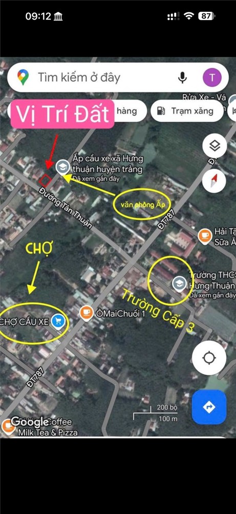 Đất Chính Chủ - Hẻm Ô Tô Tới Đất - Tân Thuận, Xã Hưng Thuận, Huyện Trảng Bàng, Tây Ninh