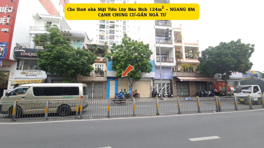 Cho Thuê Nhà Mặt Tiền Lũy Bán Bích 128M² - Ngang 8M -Cạnh Chung Cư