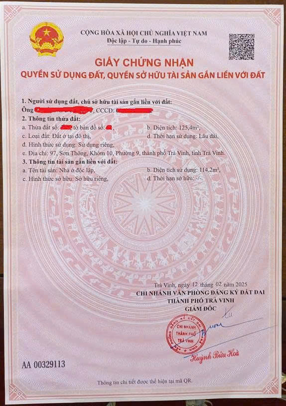 Nhà Chính Chủ– Giá Tốt – Cần Bán Gấp Nhà Tại Đường Sơn Thông, Khóm 10, Phường 9, Tp Trà Vinh