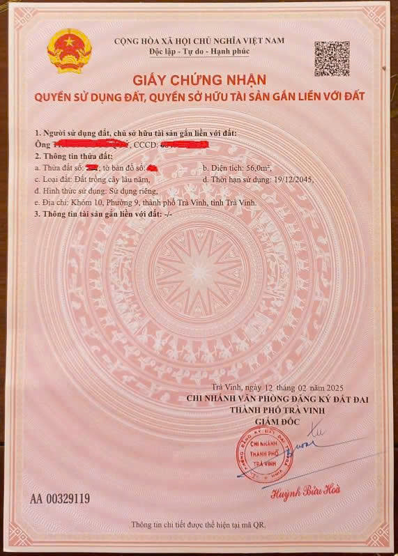 Nhà Chính Chủ– Giá Tốt – Cần Bán Gấp Nhà Tại Đường Sơn Thông, Khóm 10, Phường 9, Tp Trà Vinh
