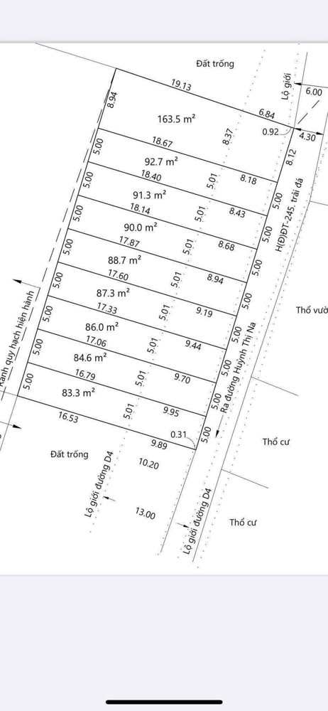 Bán 8 Nền Đất Đẹp (5X26) Đông Thạnh Hóc Môn Chỉ 3.6 Tỷ/nền