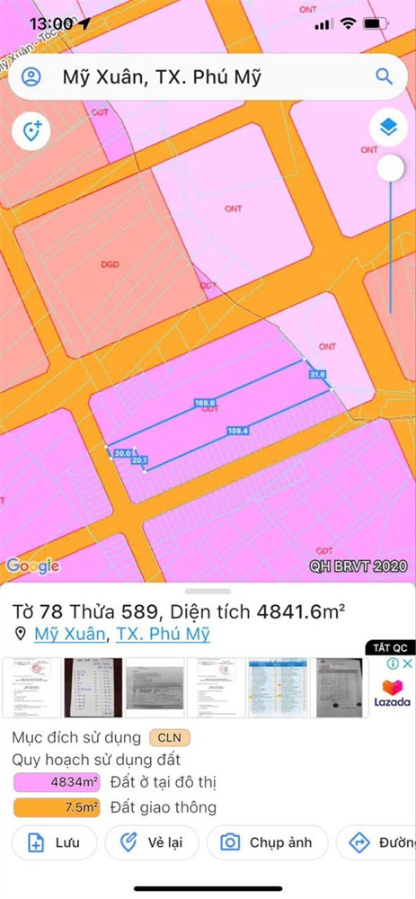 Hót Hót Đất Đẹp – Giá Tốt Chính Chủ Cần Bán Đất Tại Xã Mỹ Xuân, Thị Xã Phú Mỹ, Tỉnh Bà Rịa – Vũng