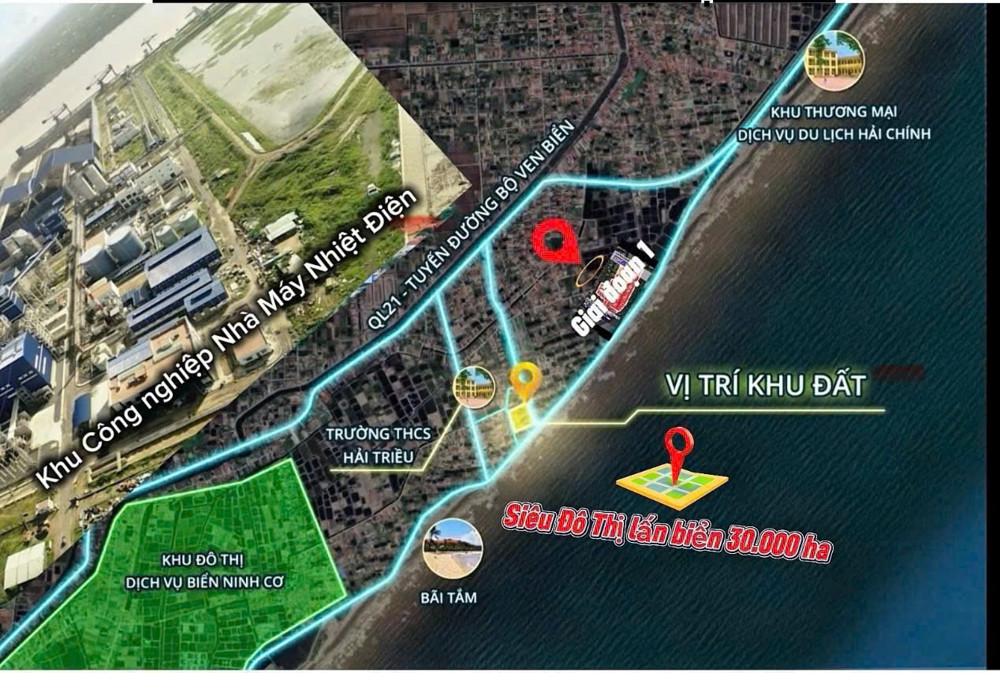 Bán Đất Biển Khu Kinh Tế Ninh Cơ – Xã Hải Xuân, Ninh Bình – Đón Đầu Siêu Tiềm Năng Tăng Giá
