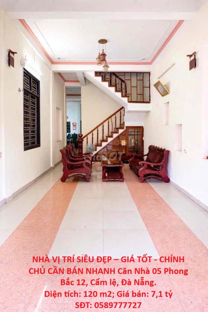 Nhà Vị Trí Siêu Đẹp – Giá Tốt - Chính Chủ Cần Bán Nhanh Căn Nhà 05 Phong Bắc 12, Cẩm Lệ, Đà Nẵng