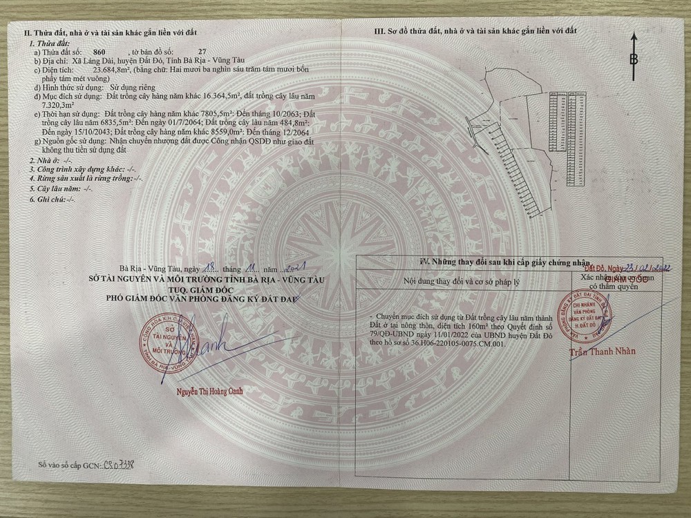 Hót Hót Đất Đẹp – Giá Siêu Hời Chính Chủ Cần Bán Đất Tại Xã Láng Dài, Huyện Đất Đỏ, Tỉnh Bà Rịa –