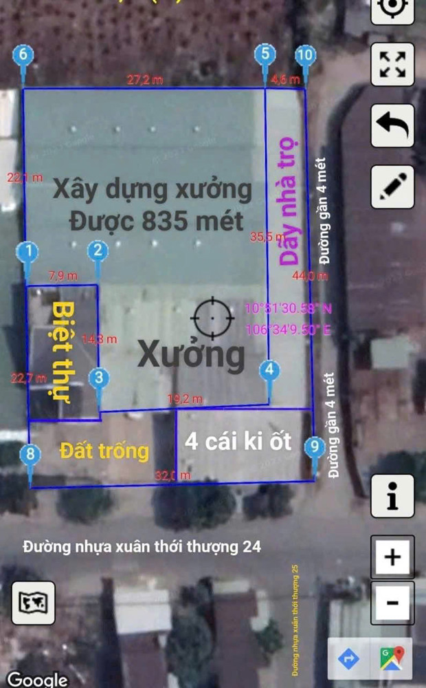Đất 2 Mt Xuân Thới Thượng 24 – Bà Điểm, Hóc Môn – Dt Khủng 1.382M²