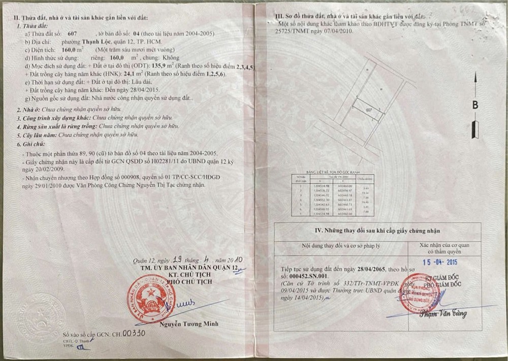 Chính Chủ Cần Bán Gấp Nhà Xưởng Thạnh Lộc 47, Phường Thạnh Lộc, Quận 12, Tphcm