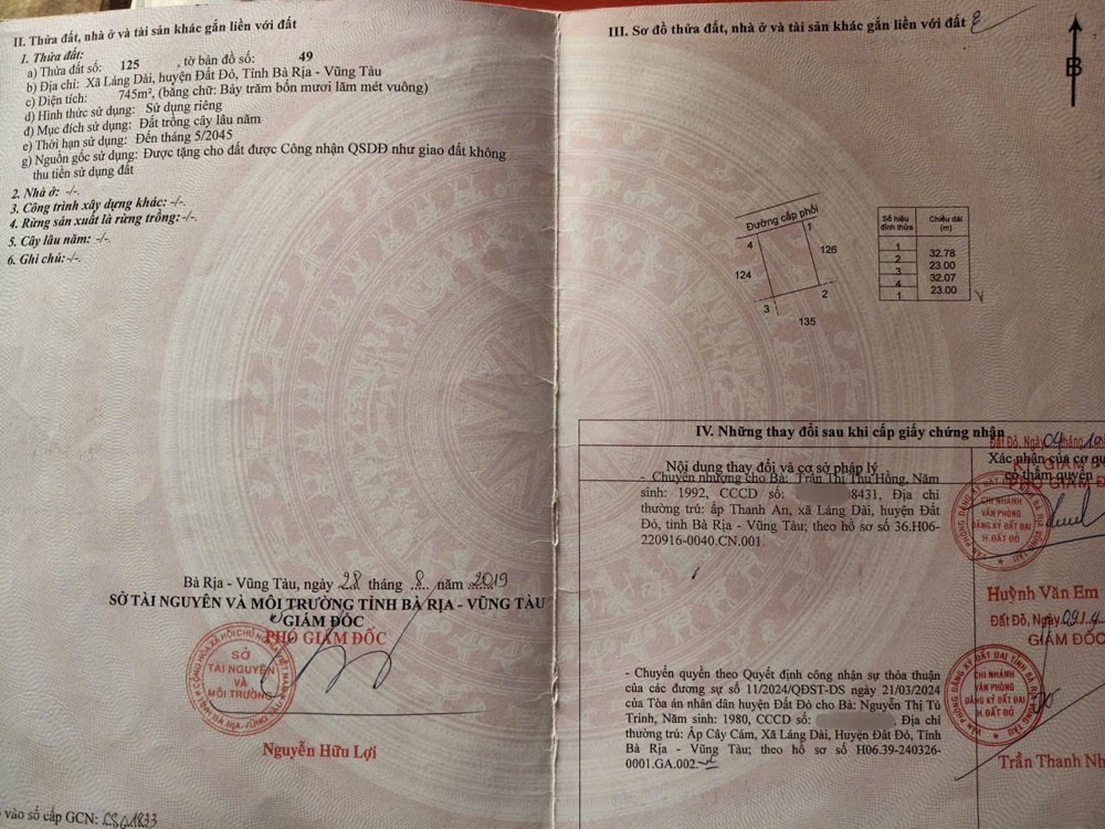 Đất Đẹp - Đầu Tư Sinh Lời- Chính Chủ Bán 6 Lô Đất Tại Xã Láng Dài, Đất Đỏ, Bà Rịa Vũng Tàu