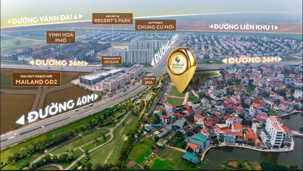 Shophouse An Khánh Ecomony - Mặt Tiền Khủng 10M Kinh Doanh Cực Đỉnh - Vị Trí Vàng - Chỉ Từ 12 Tỷ