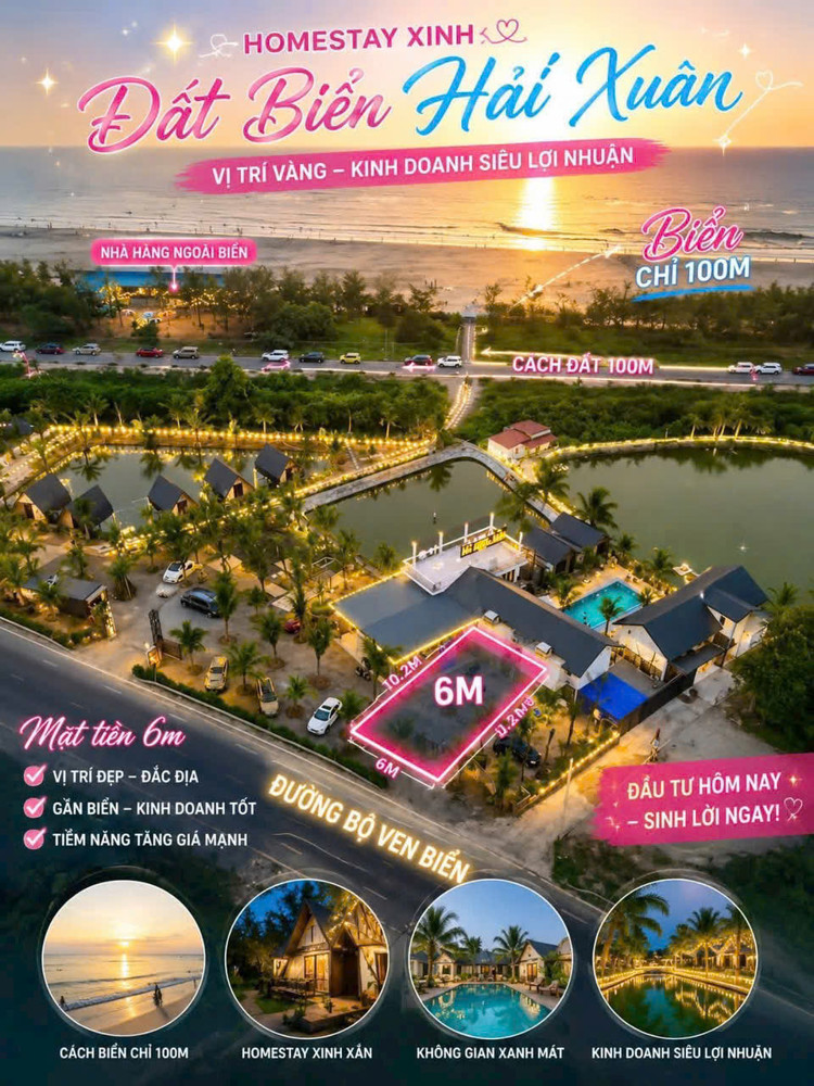 Đất Mặt Biển Bãi Tắm Ninh Cơ 100M2 Giá Chỉ 1 Tỷ, Dư Địa Tăng Giá Rõ Rệt