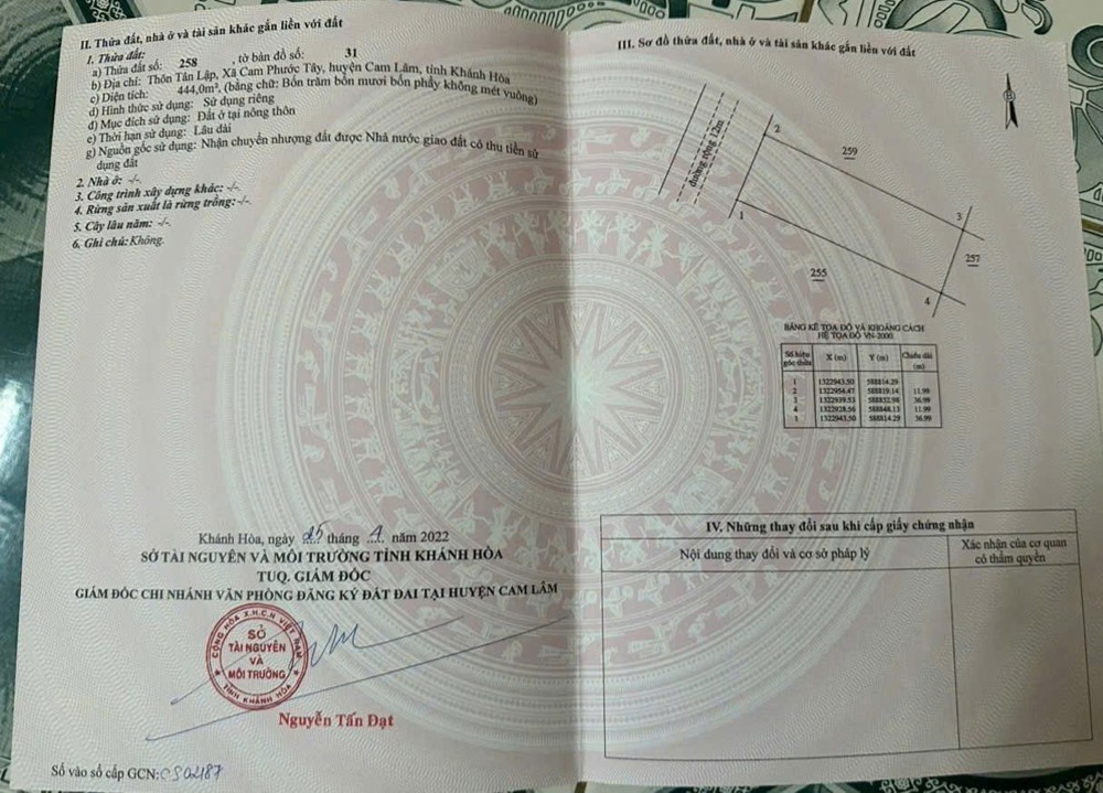 Đầu Tư Sinh Lời - Chính Chủ Bán Lô Đất Tại Xã Cam Phước Tây, Cam Lâm, Khánh Hòa