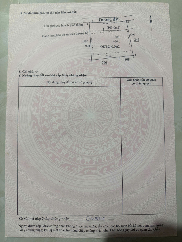 Chính Chủ Cần Bán Nhanh Đất Thổ Cư Tân Hiệp – 434M² – Ngang Hơn 20M – Giá Chỉ 3,5 Tỷ