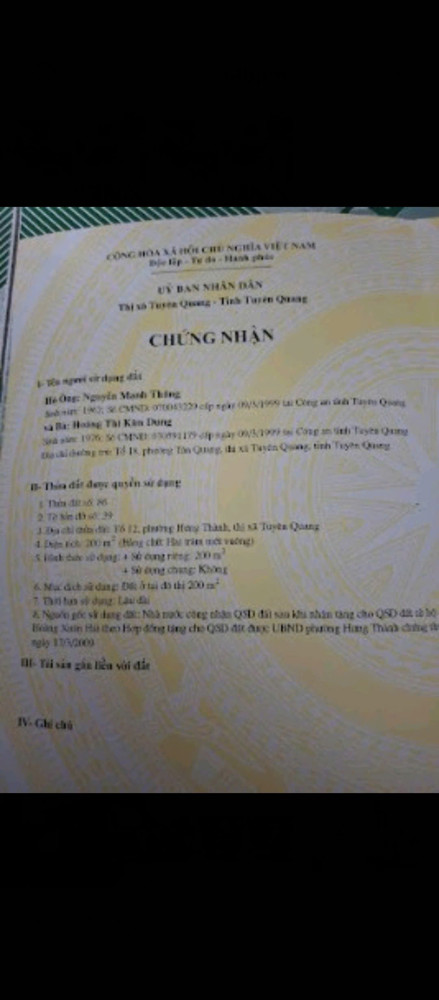 Chính Chủ Bán Đất Mặt Tiền Đường Lê Đại Hành – Vị Trí Đẹp, Tiềm Năng Kinh Doanh Cao