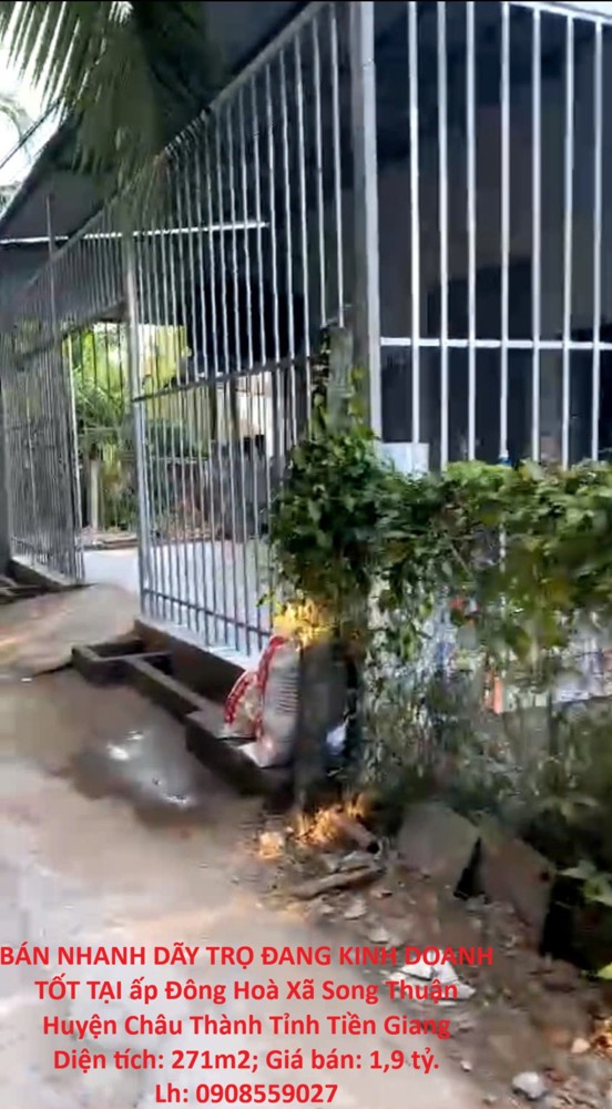 Bán Nhanh Dãy Trọ Đang Kinh Doanh Tốt Tại Huyện Châu Thành, Tỉnh Tiền Giang