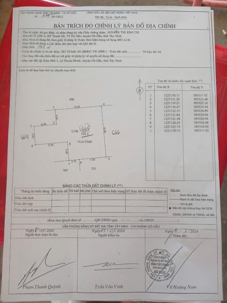 Chính Chủ Cấn Bán Lô Đất Tại Kp Thanh Hà,Thị Trấn Gò Dầu, Tây Ninh
