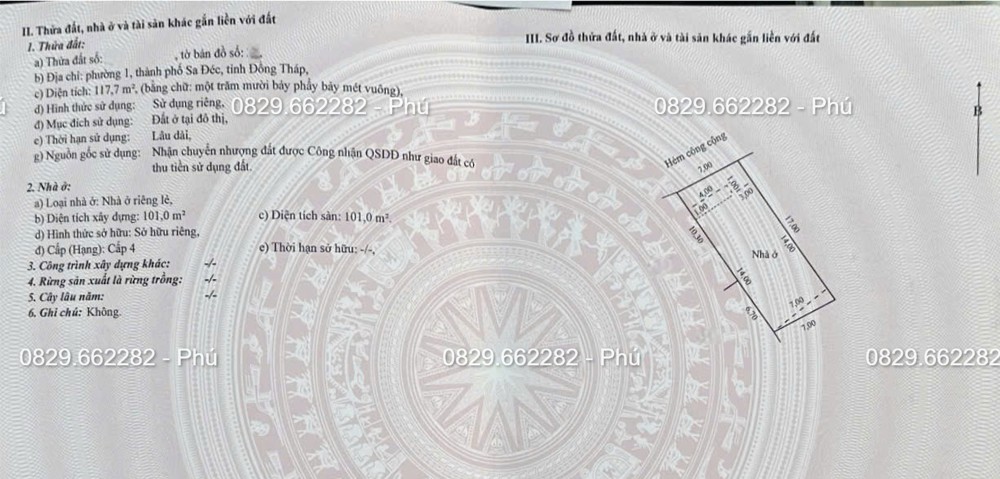 Bán Nhà 3Pn P1 Hùng Vương Sa Đéc, Dt 117M2, Hướng Tây Bắc, Giá 2.7 Tỷ
