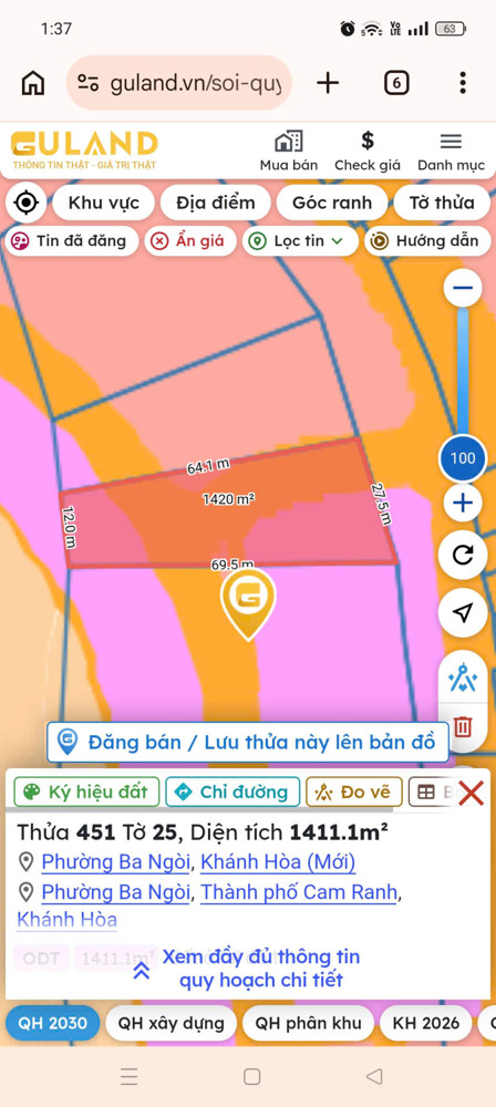 Bán Đất Góc Hiếm Trong Lõi Quy Hoạch Kdc Trà Long 2 – Phường Ba Ngòi, Tp. Cam Ranh, Khánh Hòa