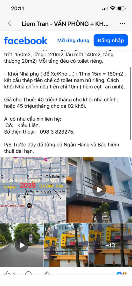 Cho Thuê Tòa Nhà Văn Phòng – Kho – Kinh Doanh Tại Biên Hòa