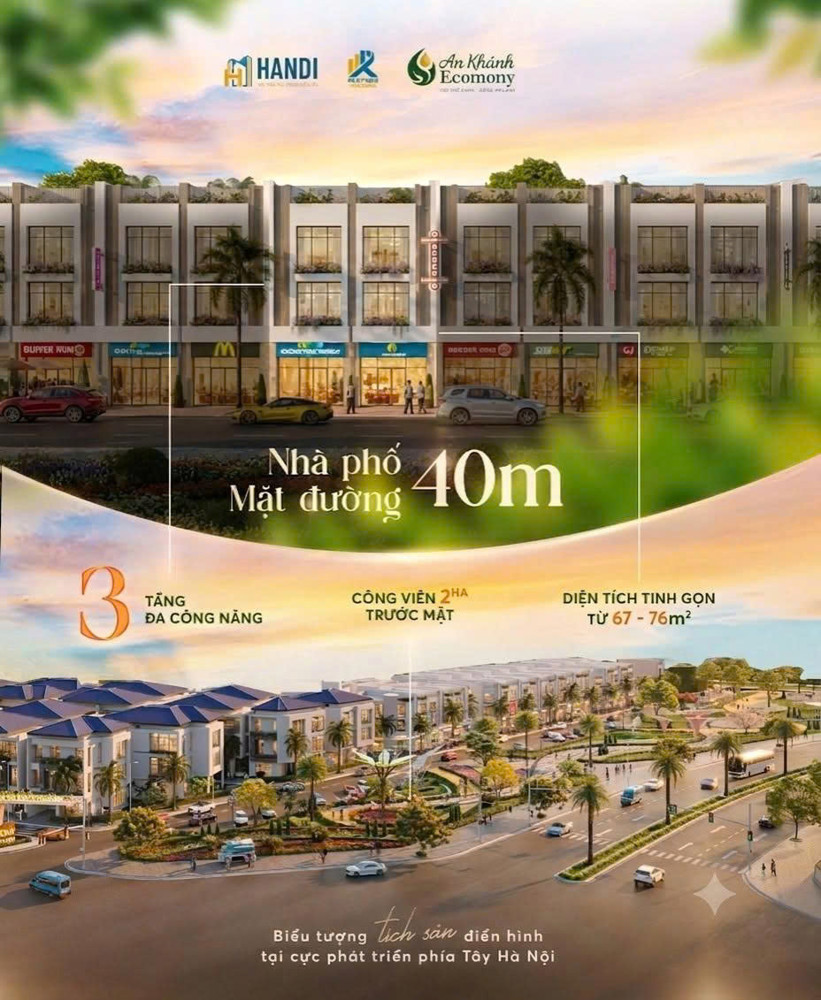 Bán Liền Kề Dự Án Ecomony Bác An Khánh Hướng Công Viên