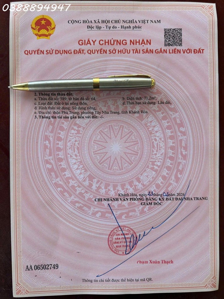 Bán Đất Thổ Cư Vĩnh Trung - Võ Cạnh, Nha Trang, Sổ Riêng 100M² - Giá Từ 1Tỷ685