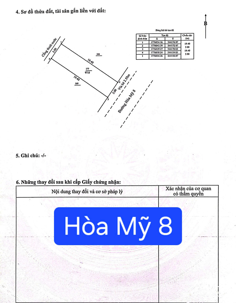 Bán Lô Đất Đường Hoà Mỹ 8 - Rẽ Nhất Khu Hòa Mỹ