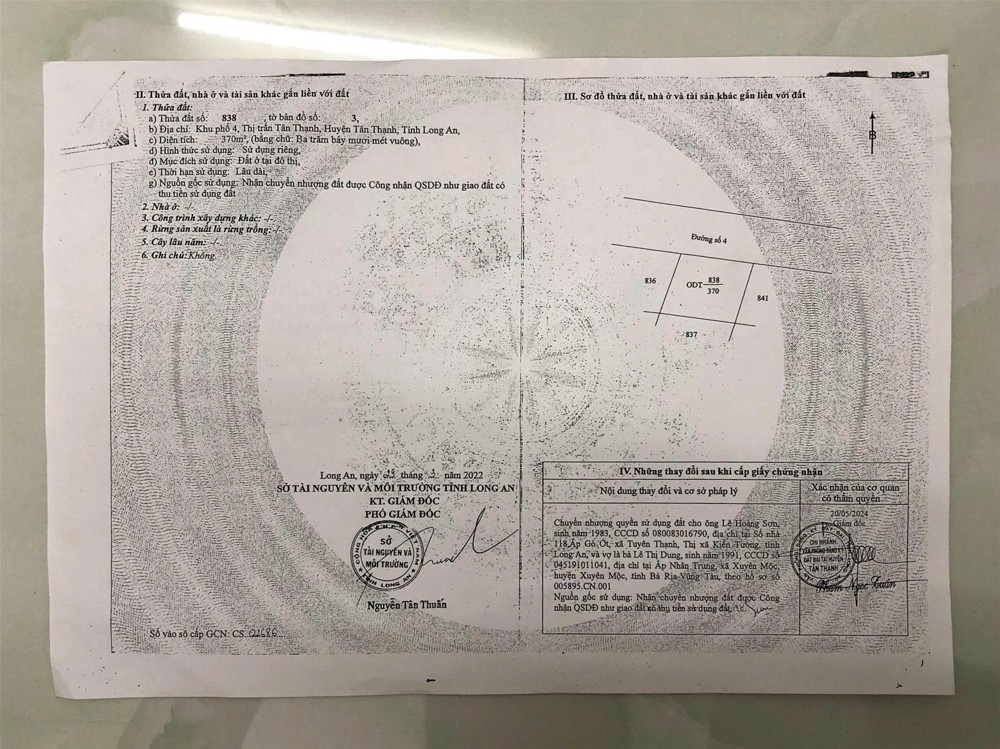 Đầu Tư Sinh Lời- Chính Chủ Bán Gấp 2 Lô Đất Đẹp 1587M2-Odt- 11,5 Tỷ Tại Tân Thạnh, Long An