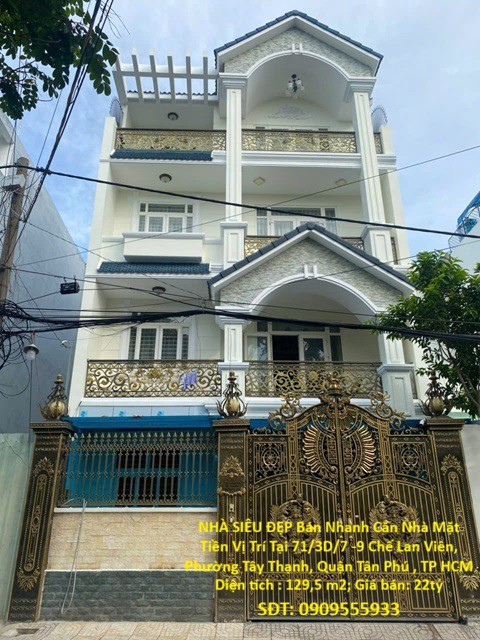 Nhà Siêu Đẹp - Chính Chủ Cần Bán Nhanh Căn Nhà Mặt Tiền Vị Trí Tại Quận Tân Phú, Tp Hcm