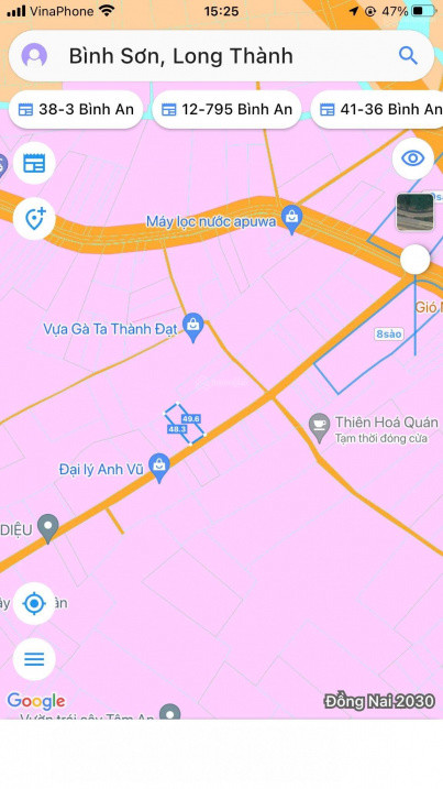 Bán Đất Xã Bình Sơn Long Thành 1000.2M2, Giá 8,7 Tỷ
