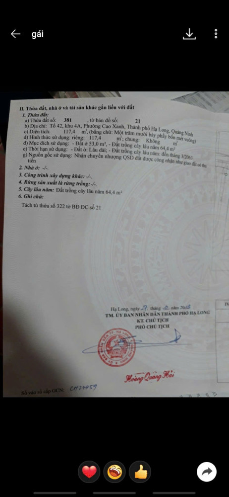 Đất Đẹp- Giá Tốt Chính Chủ Cần Bán Nhanh Lô Đất Tại Tp Hạ Long, Tỉnh Quảng Ninh