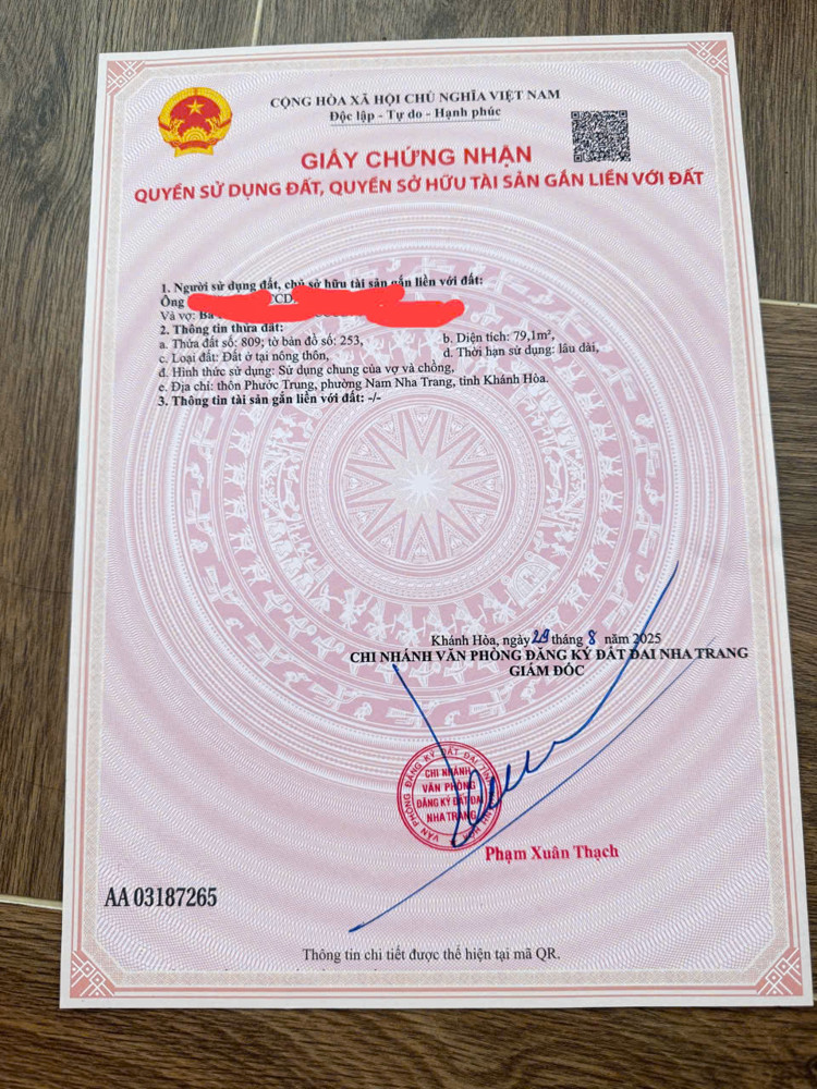 Chính Chủ Cần Bán Đất Phước Đồng Cũ,Phước Trung , Nam Nha Trang , Khánh Hòa