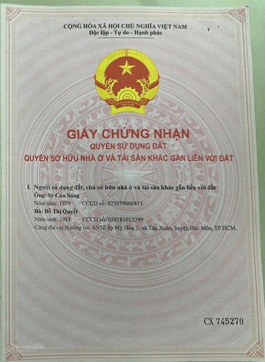 Bán Đất Tại Mỹ Hoà 3, Hóc Môn, 15 Tỷ, 164M2, Mặt Tiền 10M, Ngõ 6M