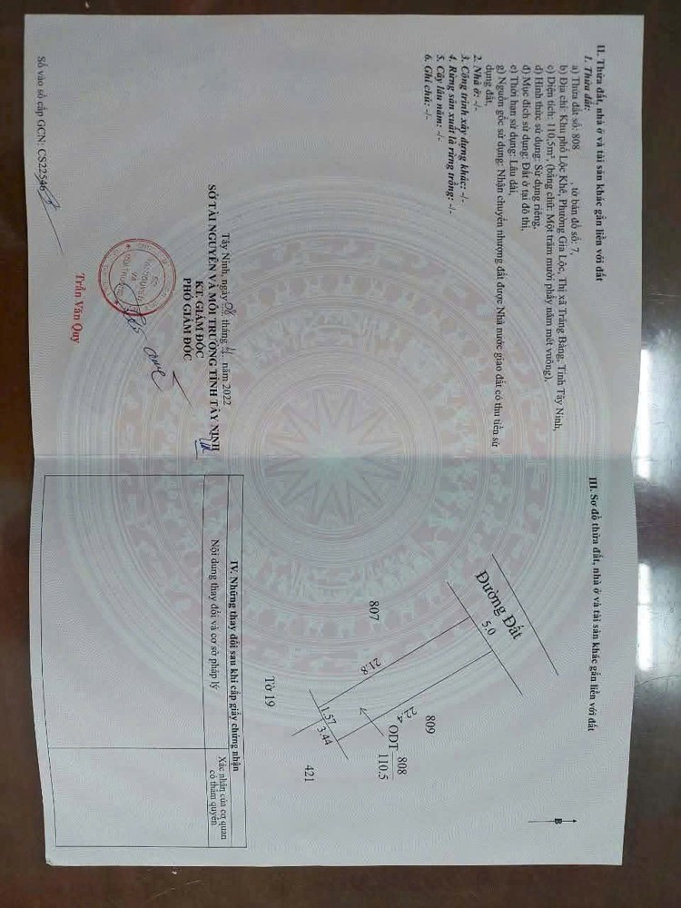Đất Đẹp – Giá Tốt- Chính Chủ Cần Bán Đất Tại Khu Phố Lộc Khê, Phường Gia Lộc, Thị Xã Trảng Bàng,