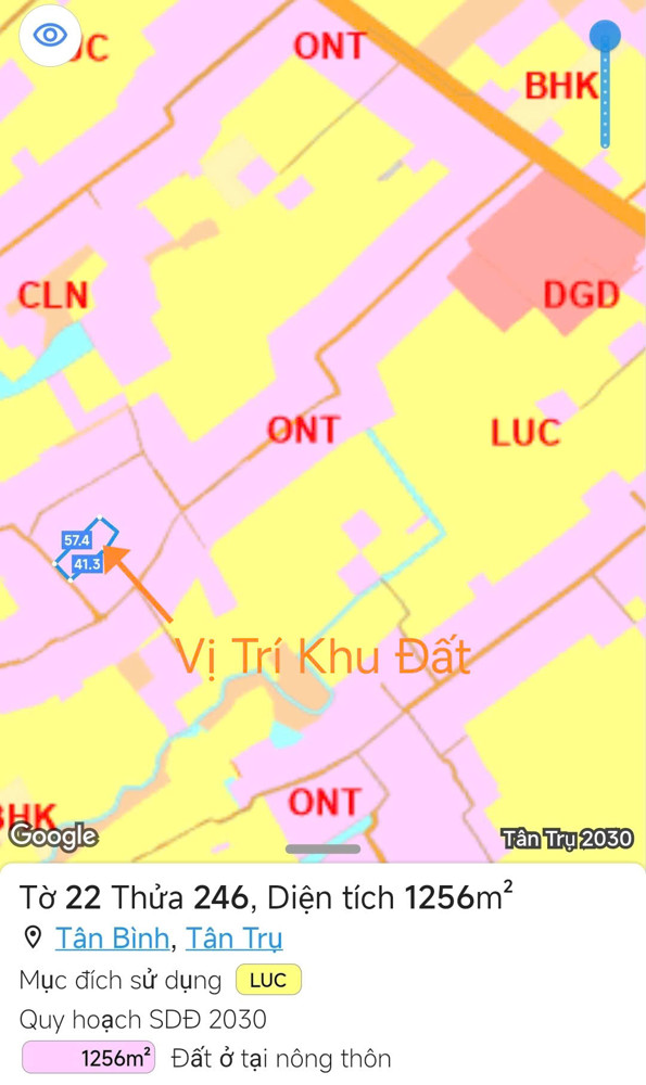 Bán Gấp Lô Đất Thổ Lúa Làm Nhà Vườn Giá 2,2 Tỷ