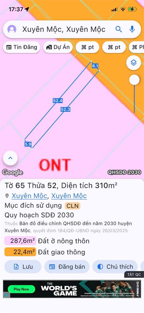Cơ Hội Đầu Tư Giá Tốt Chỉ 1,8 Tỷ Sở Hữu Ngay Đất Nền 500M² Hồ Tràm, Hồ Chí Minh