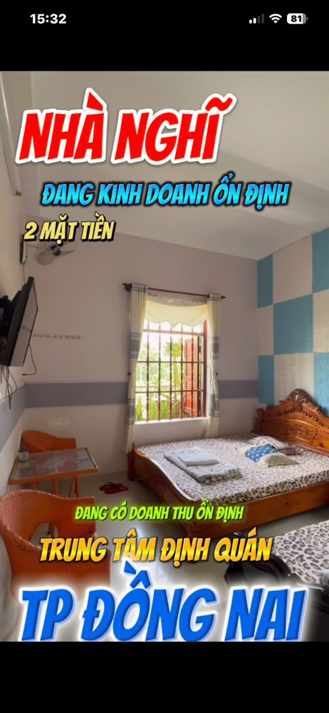 *** Nhà Nghỉ Dòng Tiền + Đất Trung Tâm Định Quán