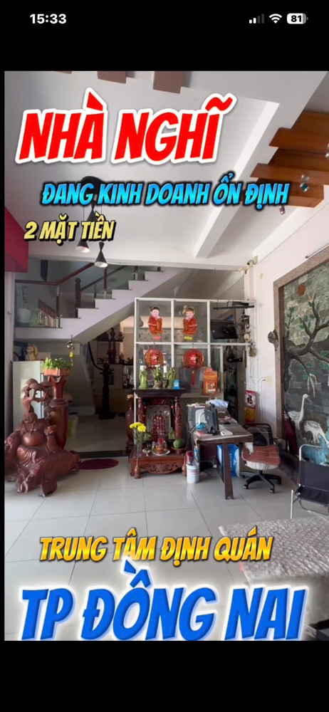*** Nhà Nghỉ Dòng Tiền + Đất Trung Tâm Định Quán