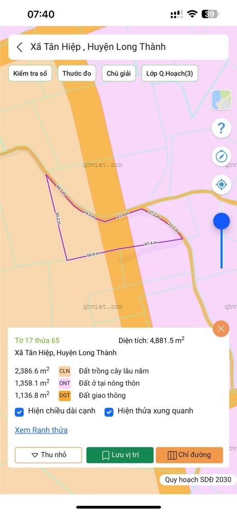 Cơ Hội Đầu Tư Sinh Lời - Chính Chủ Cần Bán Đất Tại Xã Tân Hiệp, Long Thành, Đồng Nai