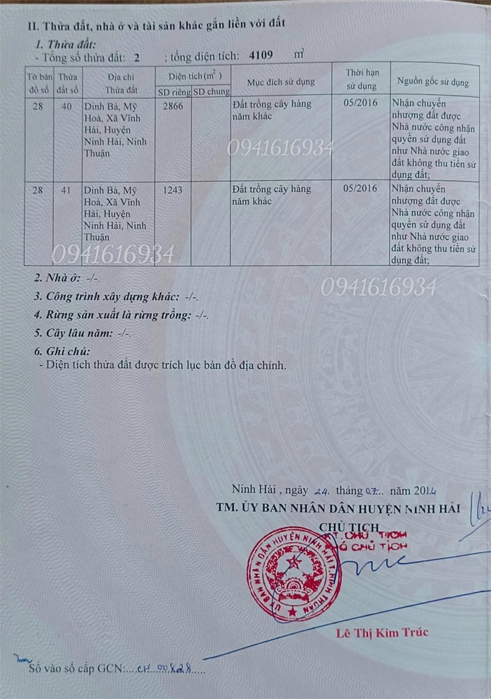 Chính Chủ Cần Bán Lô Đất Mặt Tiền Siêu Đẹp Tại Xã Vĩnh Hải, Huyện Ninh Hải, Ninh Thuận - Giá Siêu