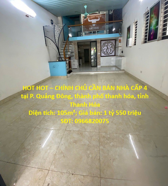 Hot Hot – Chính Chủ Cần Bán Nhà Cấp 4 Tại P. Quảng Đông, Thành Phố Thanh Hóa, Tỉnh Thanh Hóa