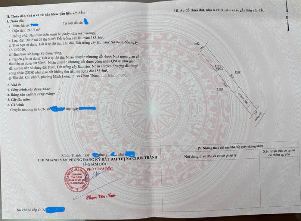 Đầu Tư Sinh Lời - Chính Chủ Cần Bán Lô Đất Xã Minh Long, Chơn Thành, Bình Phước