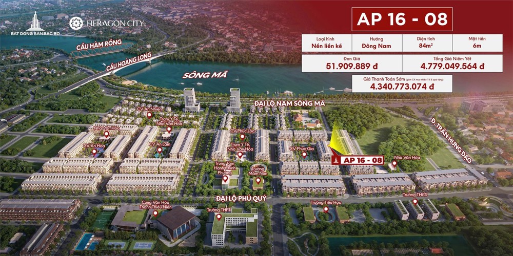 Heragon City – Nam Ngạn. Giá Đợt 1. Đất Nền Ra Sổ. Không Cần Xây
