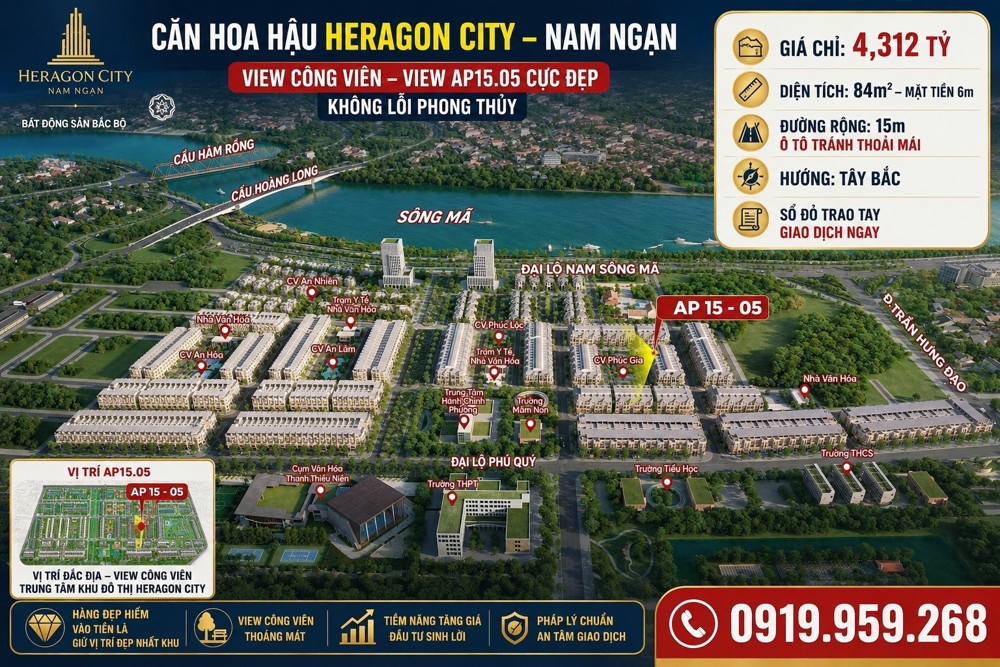 Heragon City – Nam Ngạn. Giá Đợt 1. Đất Nền Ra Sổ. Không Cần Xây