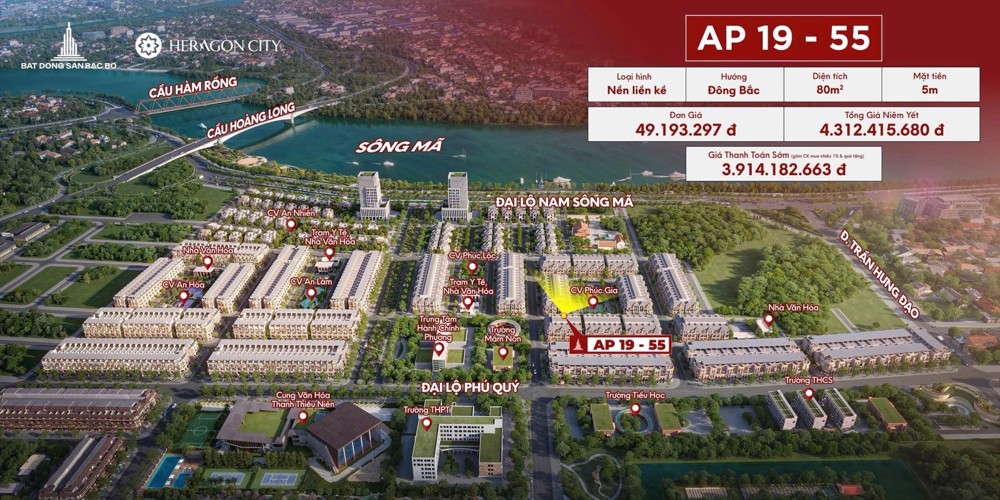 Heragon City – Nam Ngạn. Giá Đợt 1. Đất Nền Ra Sổ. Không Cần Xây