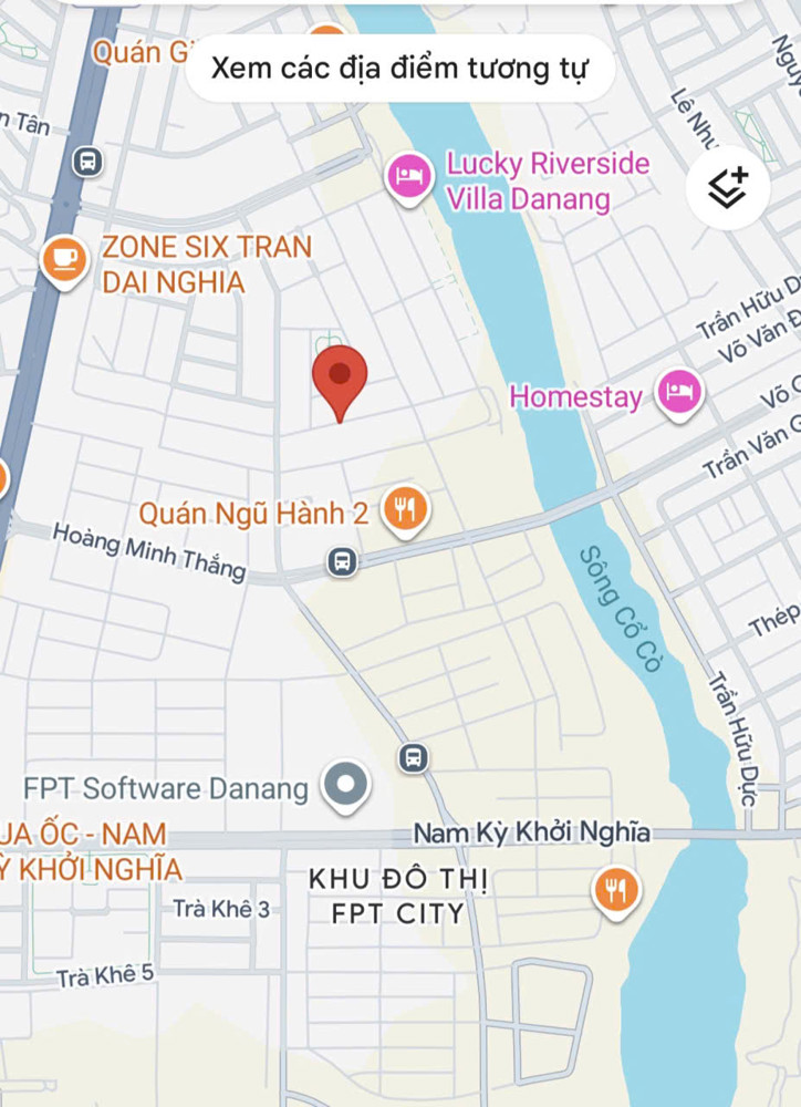 ► Đất Mt Nguyễn Quý Anh, Đường 7.5M, Đối Diện Fpt, Sông Cổ Cò, 100M2, 5.X Tỷ