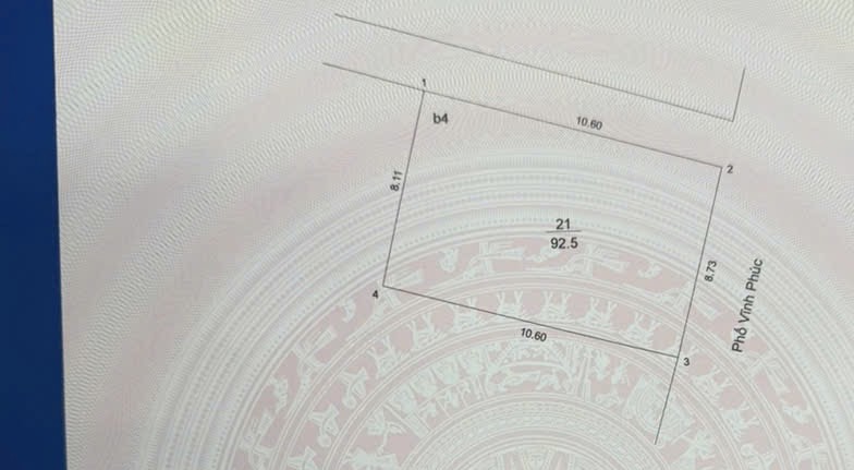 Bán Mảnh Đất Khu 7.2Ha Vĩnh Phúc- Ba Đình, 93M, Mặt Tiền 8.7M, 2 Mặt Vỉa Hè